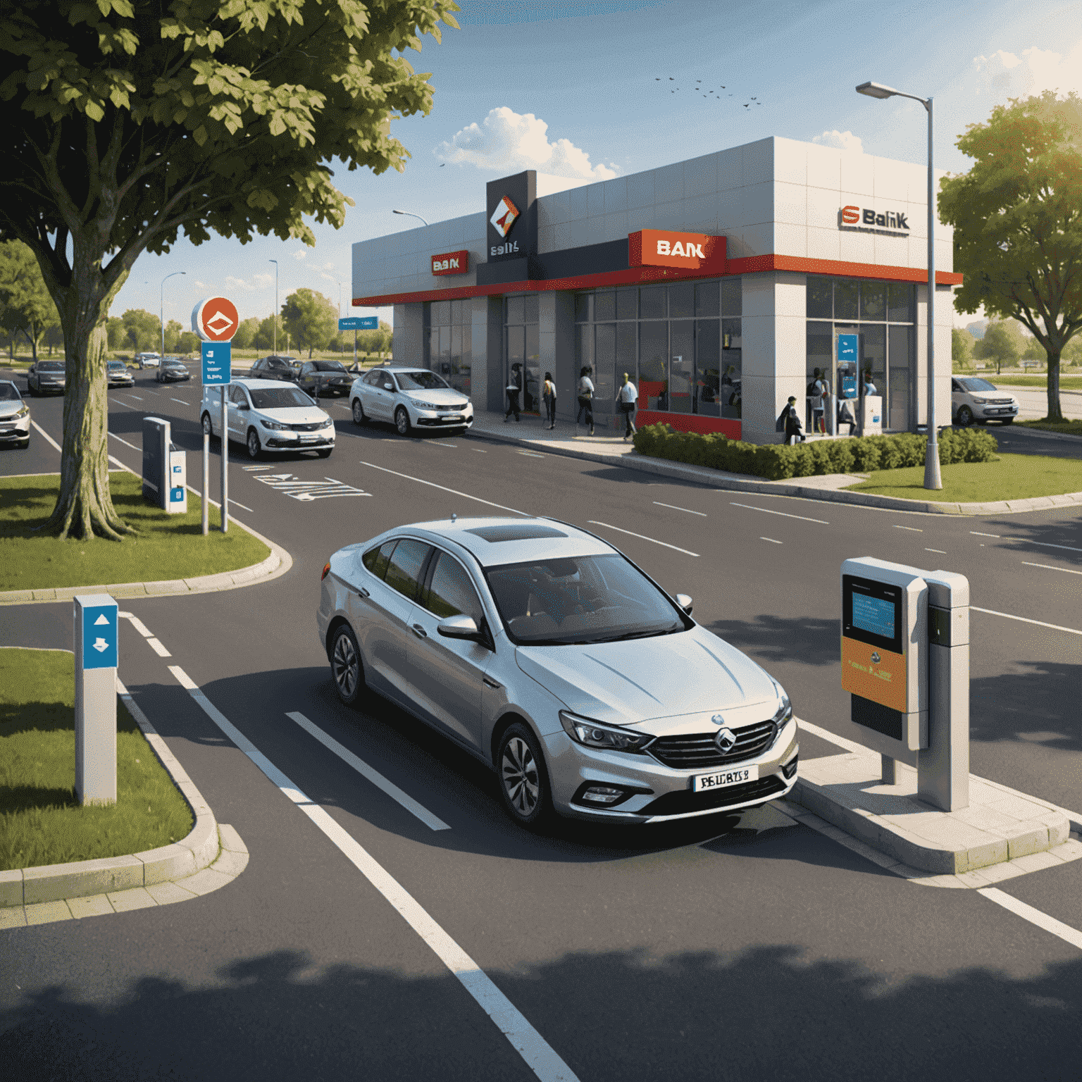 Illustration showing the process of bank transfer for Salik recharge online and road fine payments